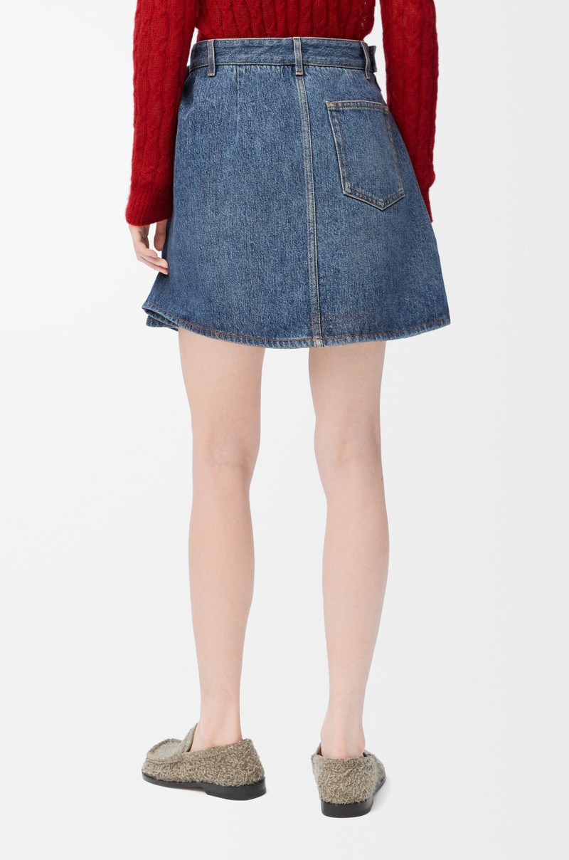 Draped skirt in denim 4