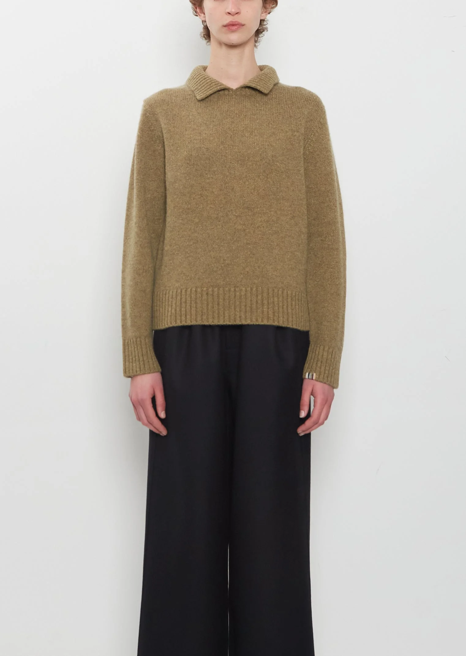 n°513 Jo Cashmere Ribbed Polo Pullover - 1