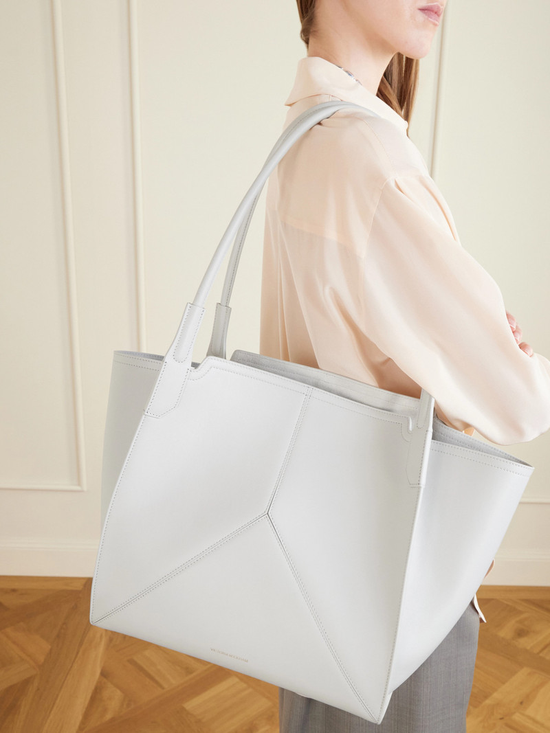 Victoria Beckham The Victoria Soft Mini Metallic Leather Tote outlook