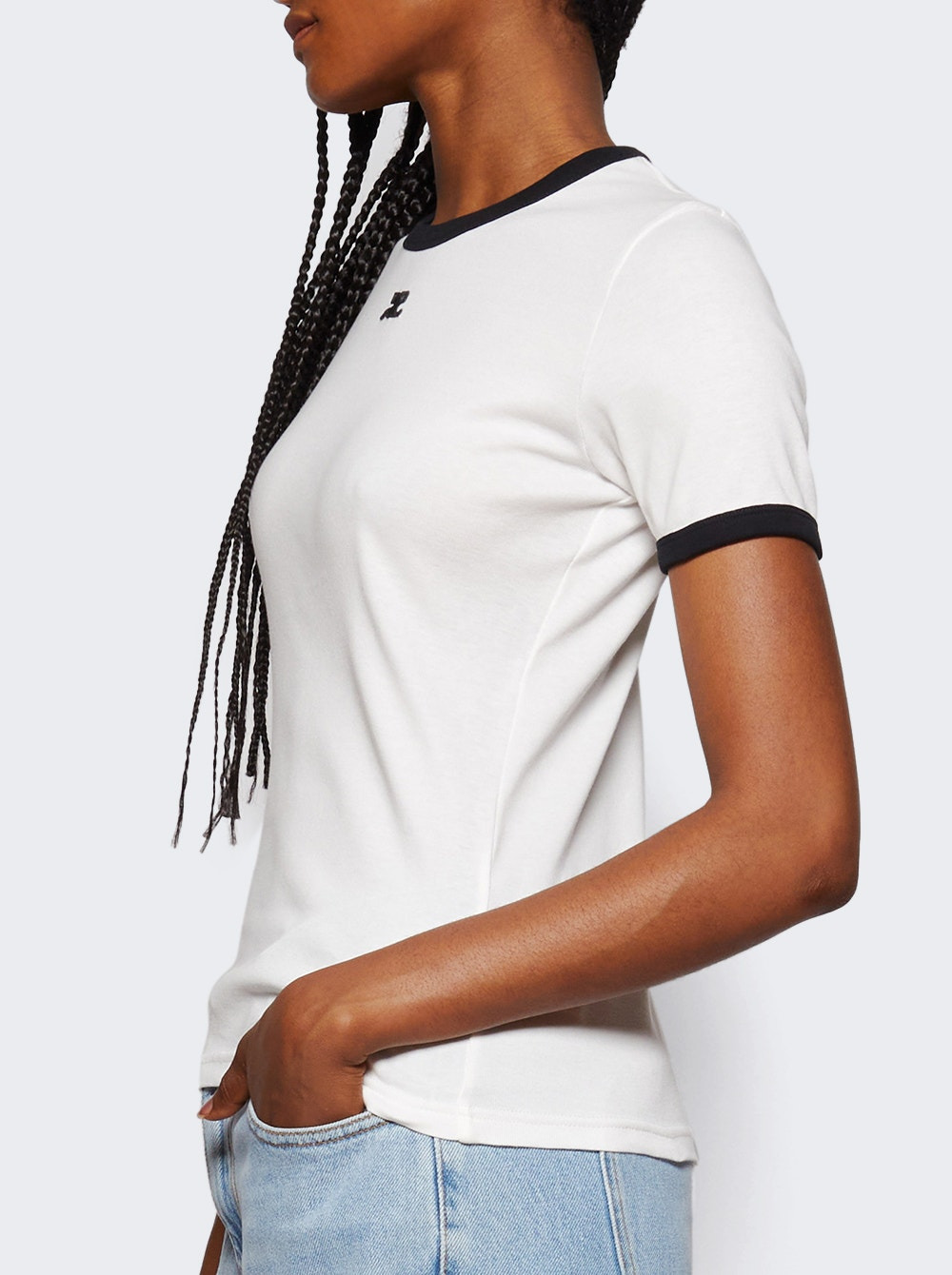 Signature Contrast Tee Heritage White And Black - 3