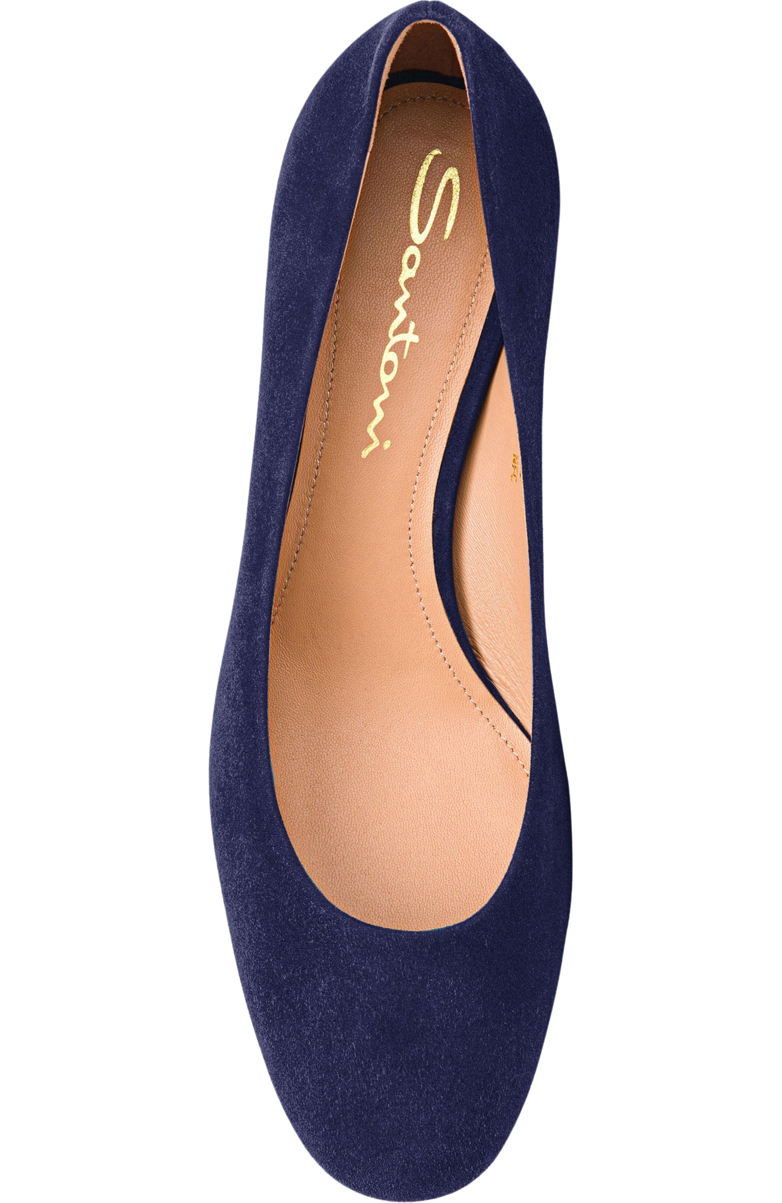 Santoni Women's suede low-heel pump in Blue at Nordstrom - 4