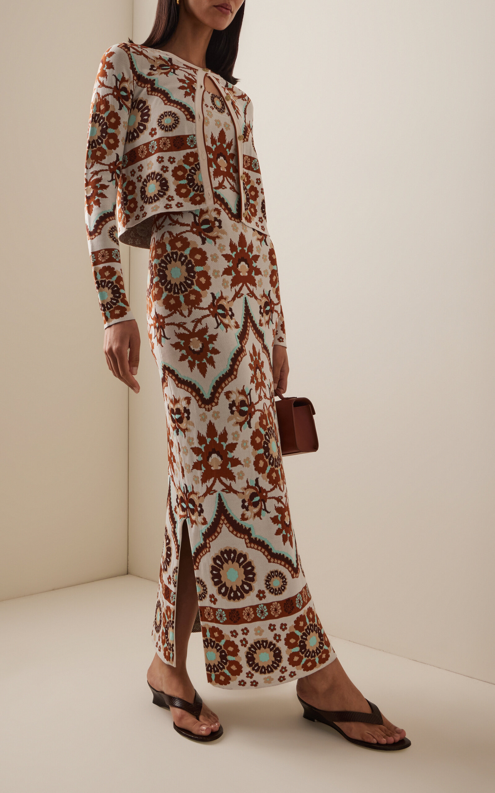 Ila Jacquard Cardigan ivory - 3