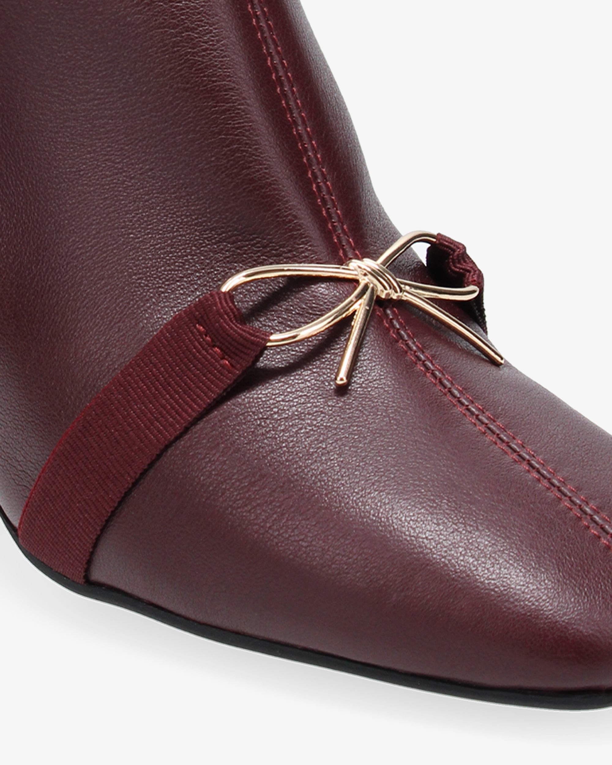 Phoebe metallic bow ankle boots - rubber sole - 3