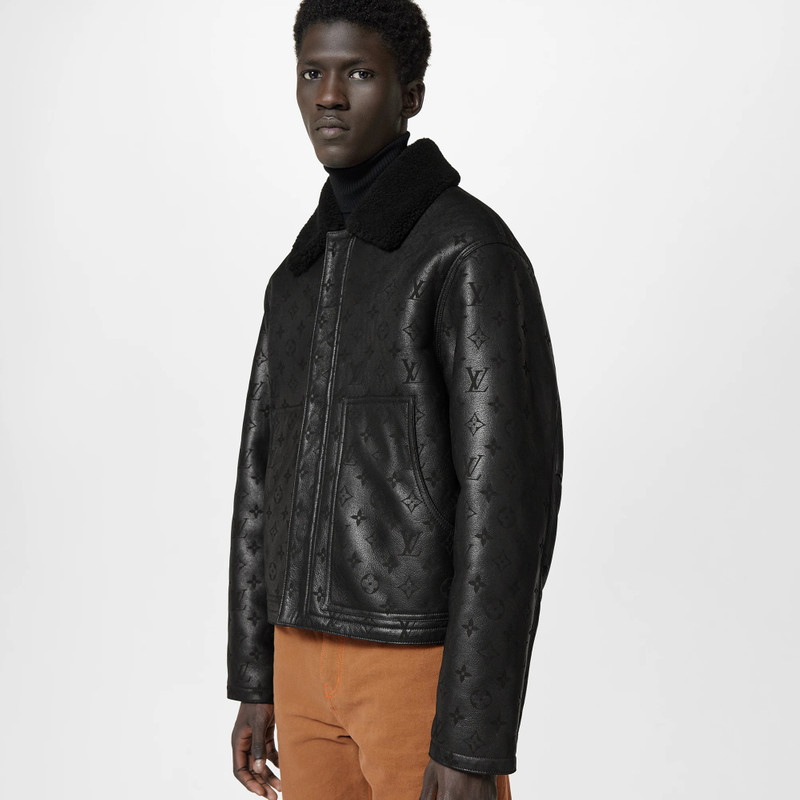 Shearling Embossed Monogram Jacket 5