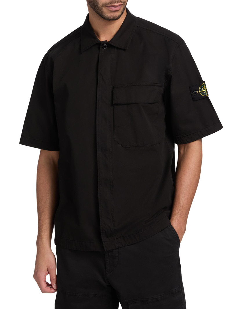 Men's Stretch-Cotton Shirt - Black 3