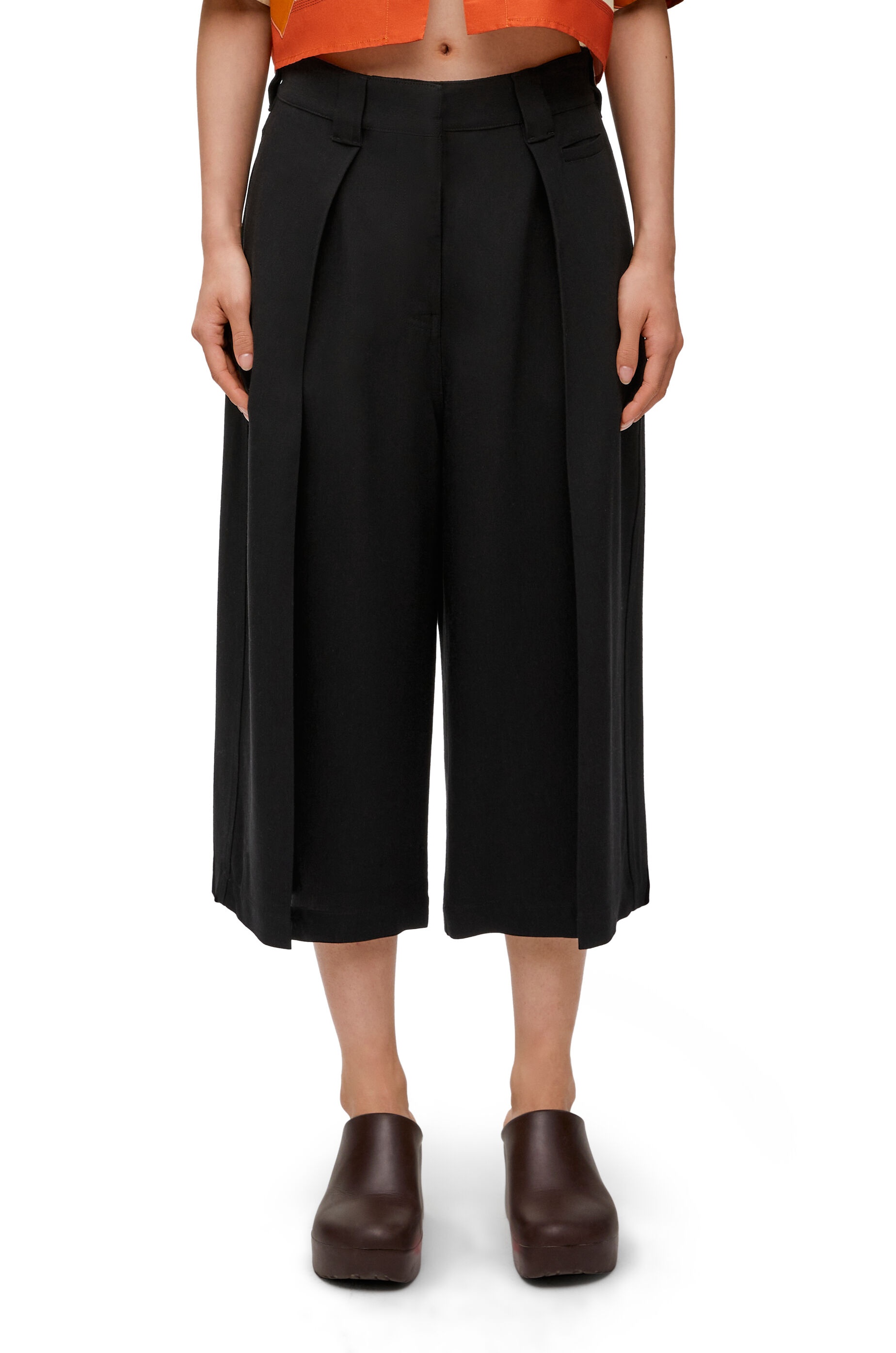 Pleated trousers in viscose and linen - 3