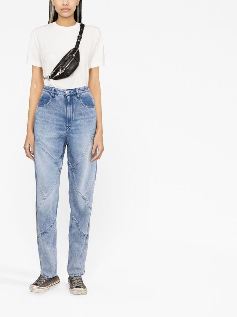 panelled straight-leg jeans - 2