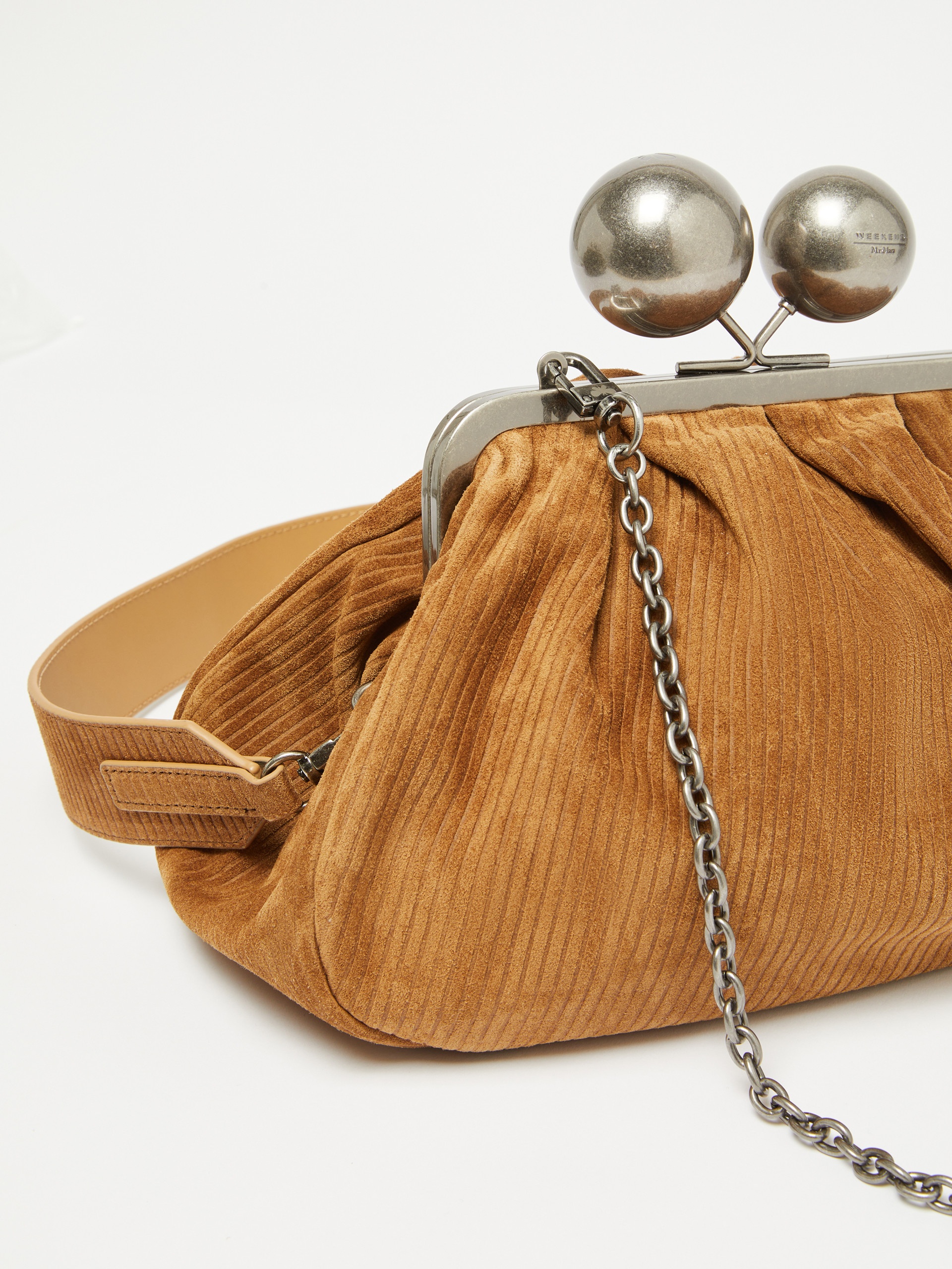 DESTINO Medium ribbed suede Pasticcino Bag - 4