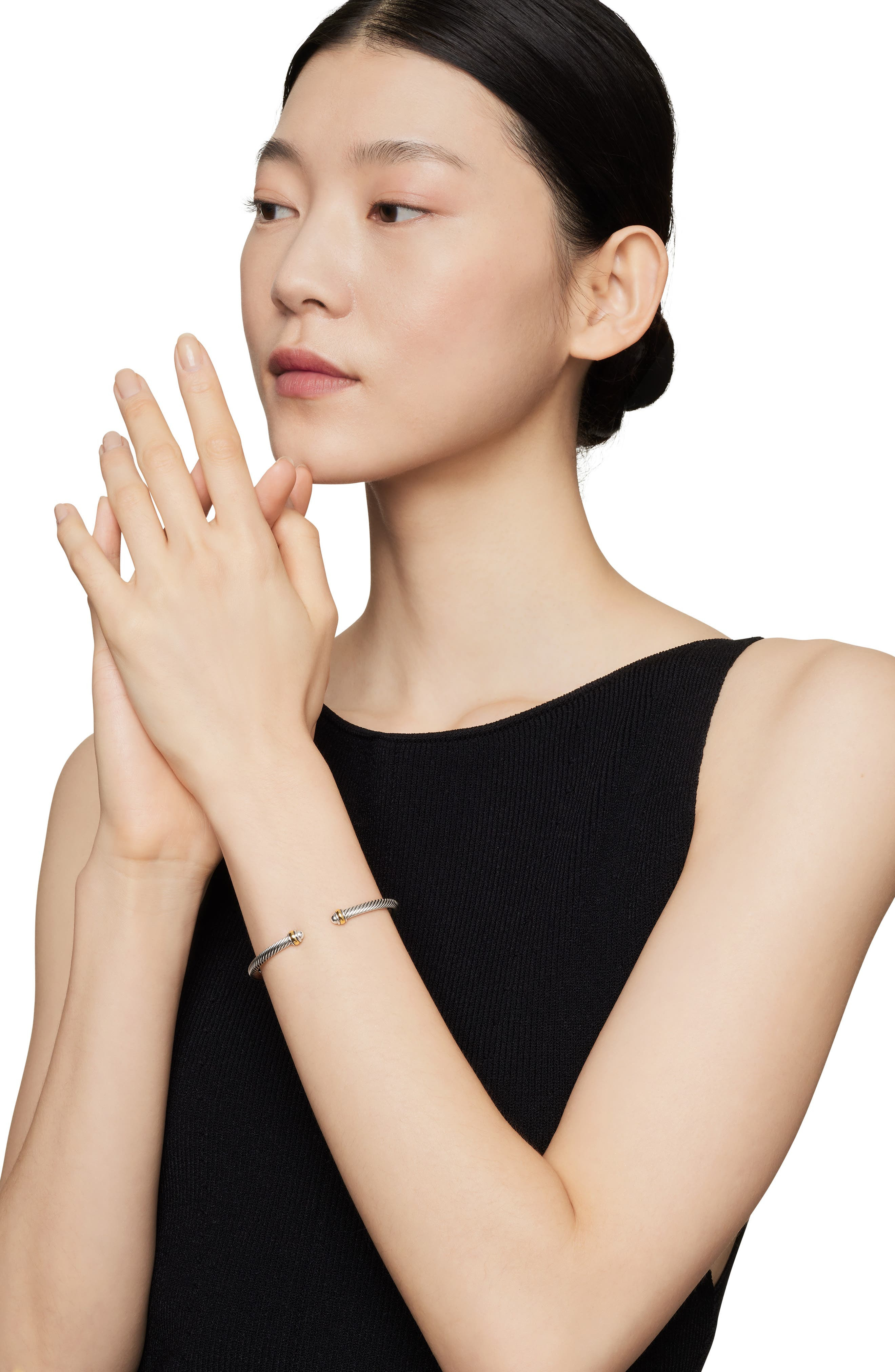 David Yurman Cable Classics Sterling Silver & 18K Yellow Gold Bracelet, 4mm at Nordstrom - 6