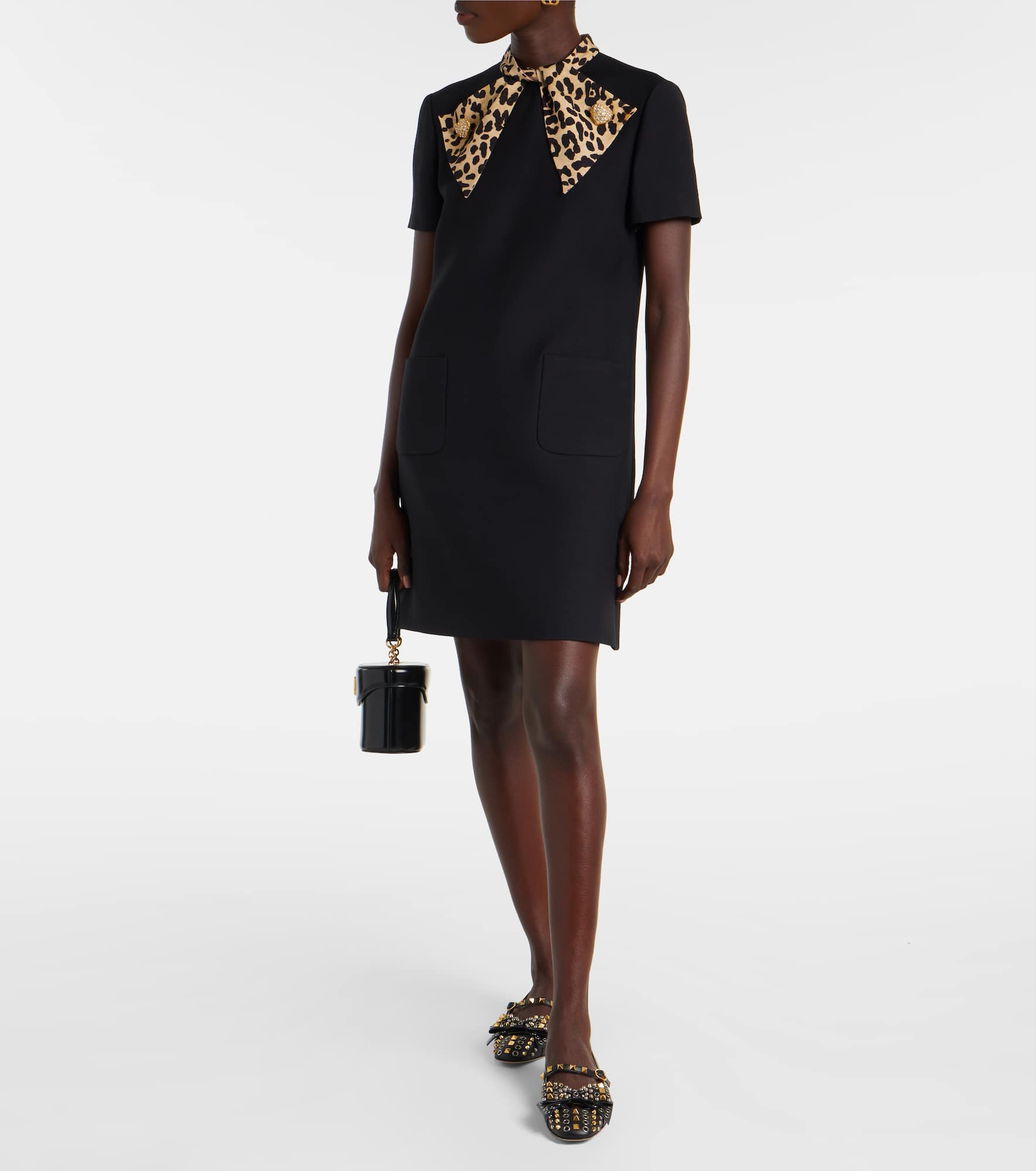 Crepe Couture bow-detail minidress - 2