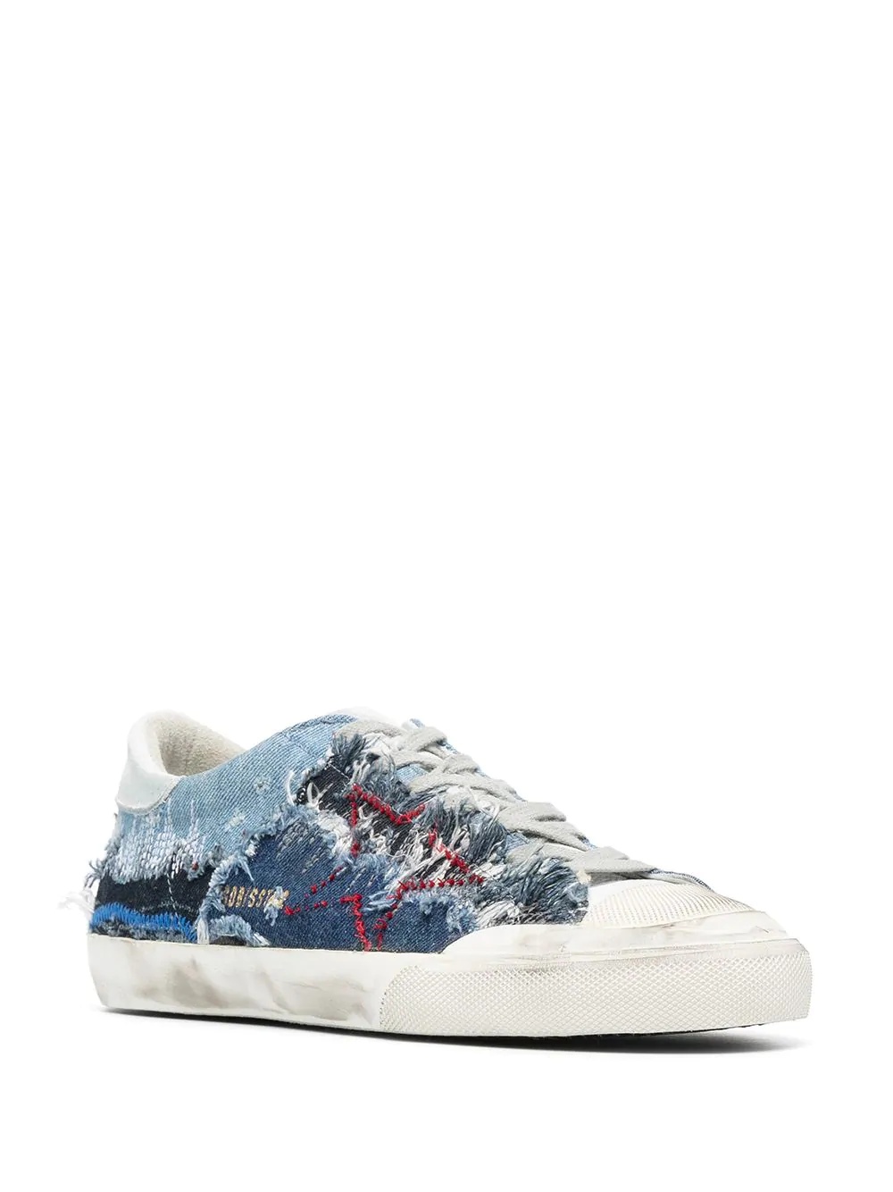 Super-star denim trim sneakers - 2