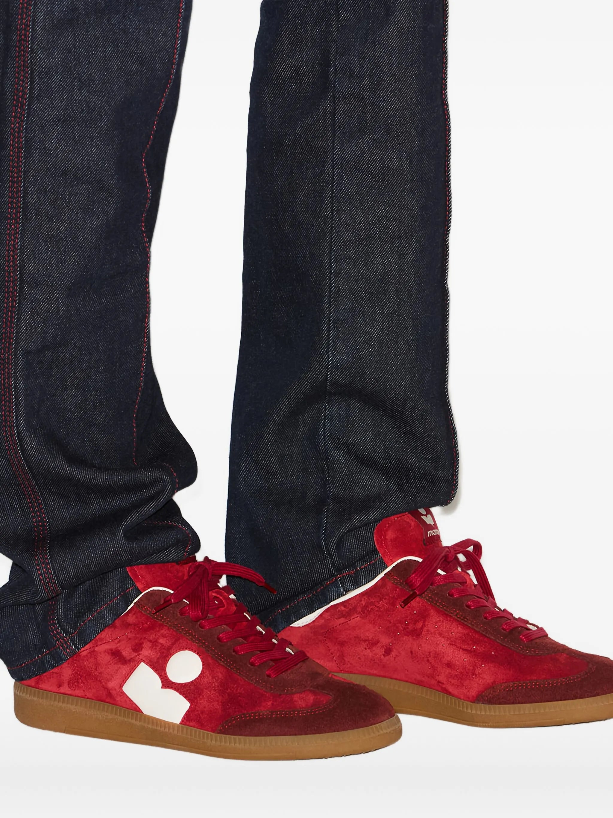 suede panelled sneakers - 5
