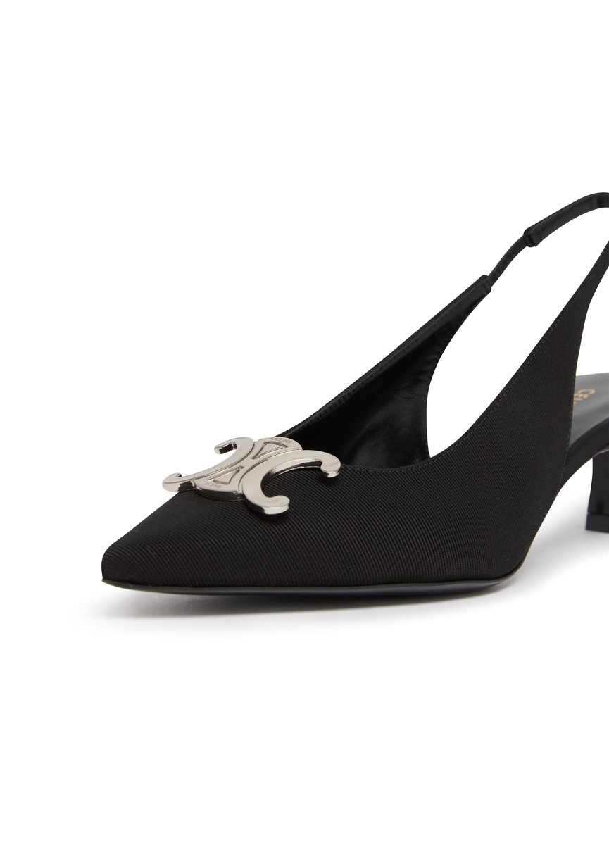 Celine alma Triomphe slingback in gros-grain - 5