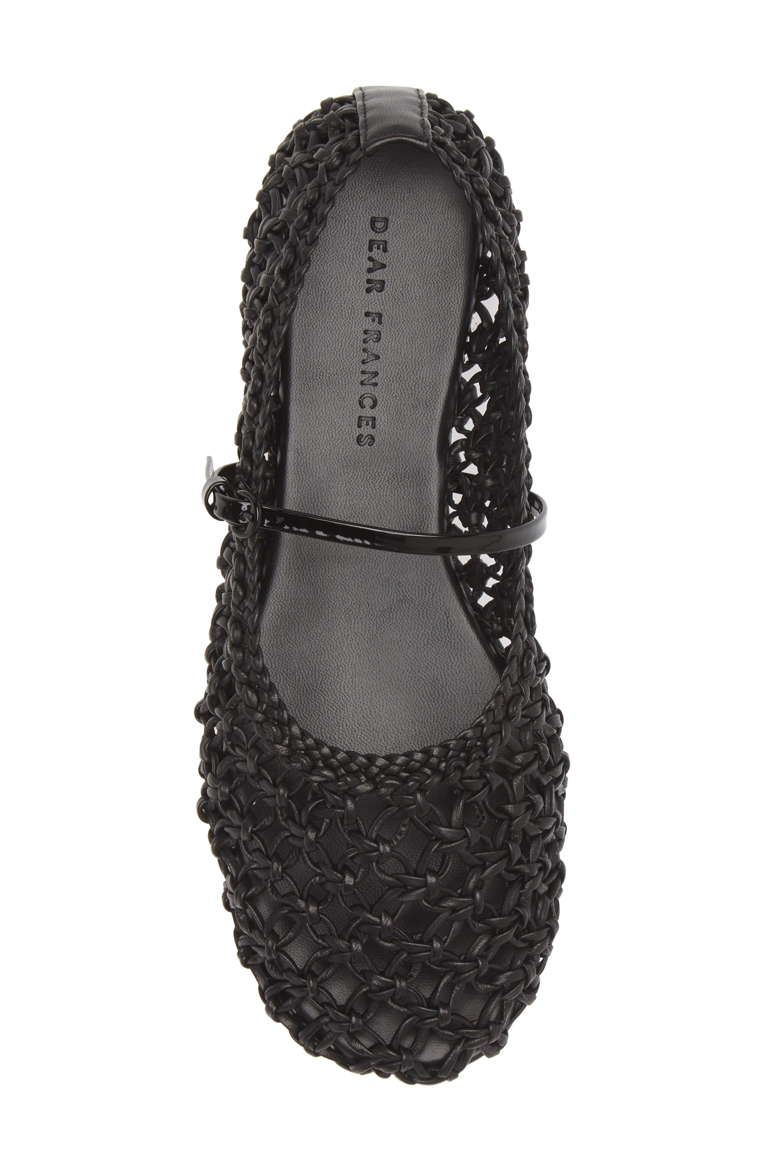 Dear Frances Balla Weave Mary Jane Flat in Black Weave at Nordstrom - 6