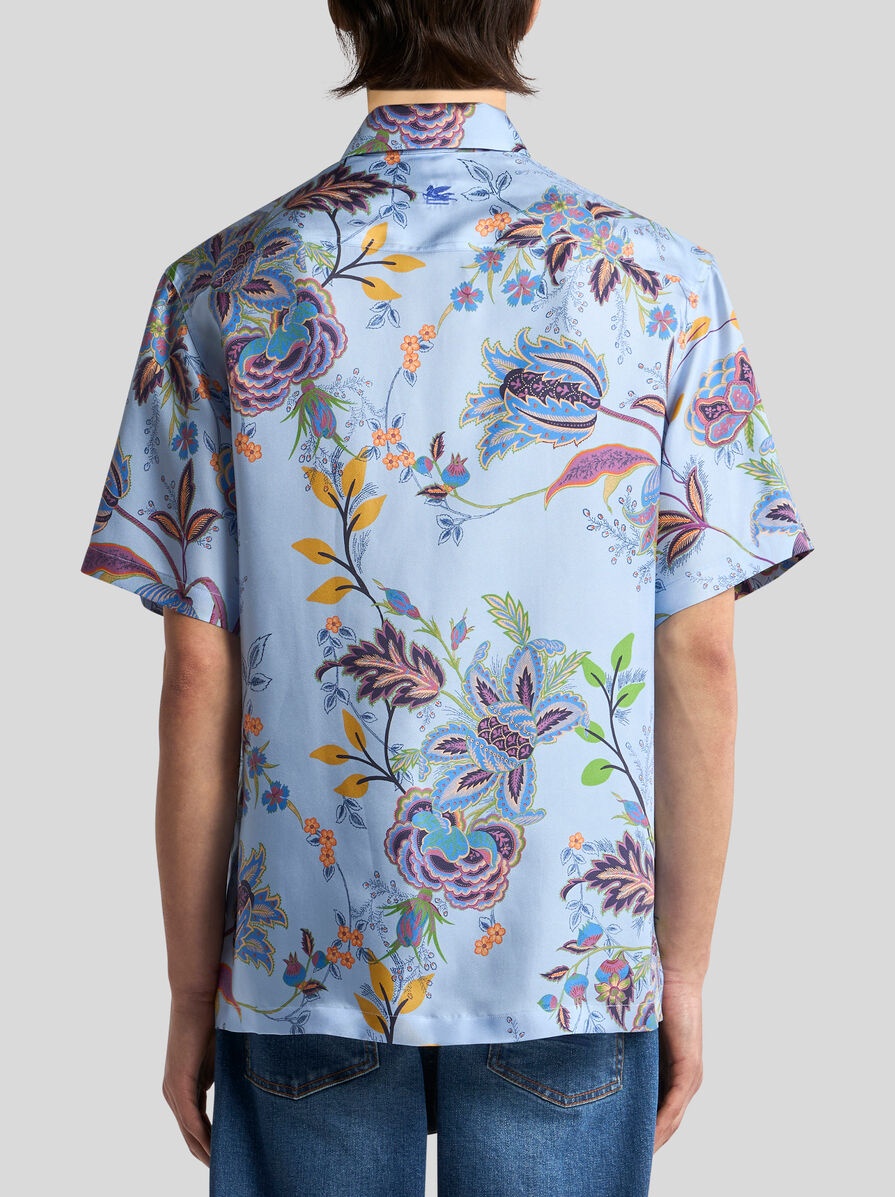 SILK SHIRT WITH PEACOCK MOTIF - 5
