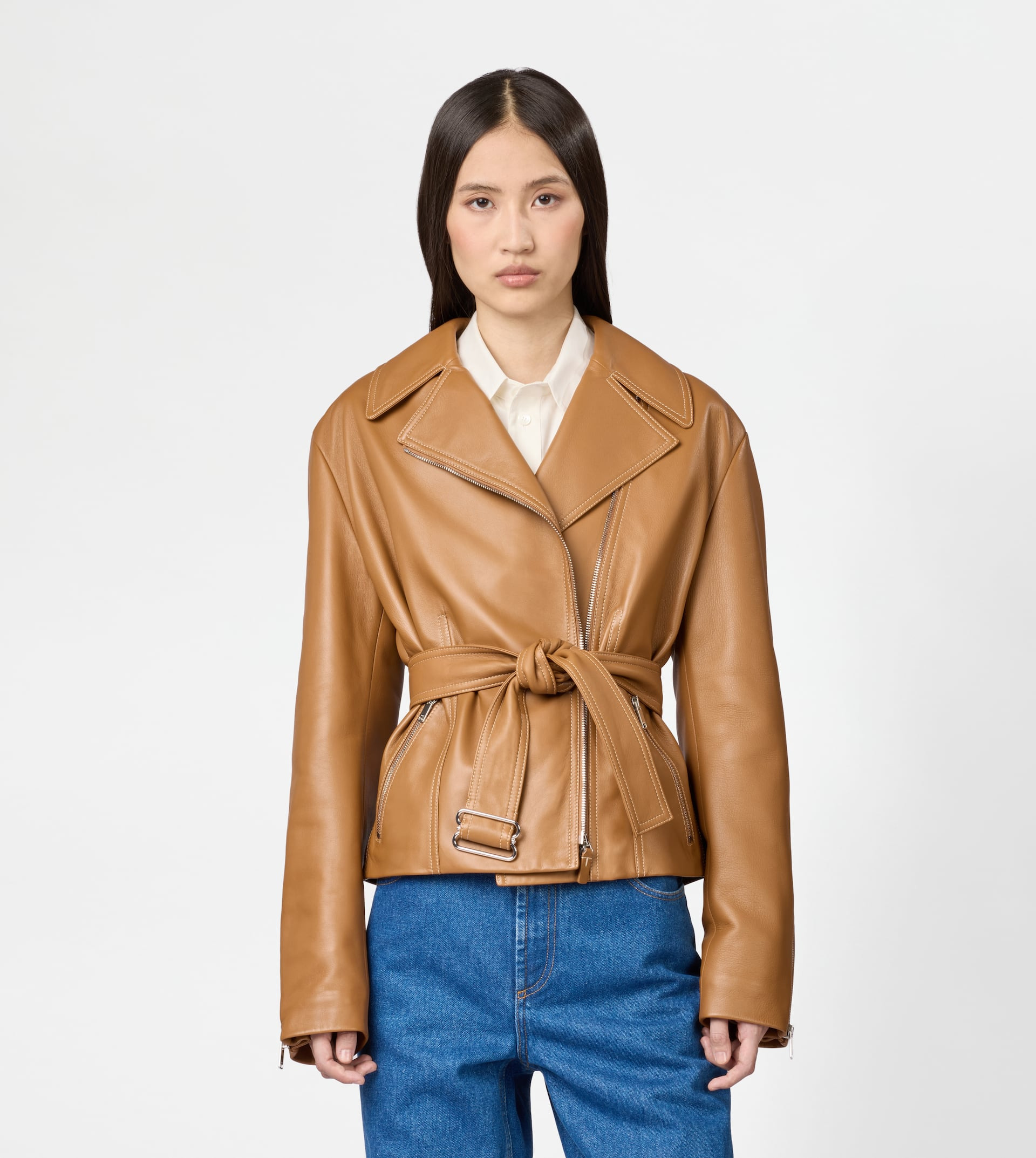BIKER IN LEATHER - BROWN - 4