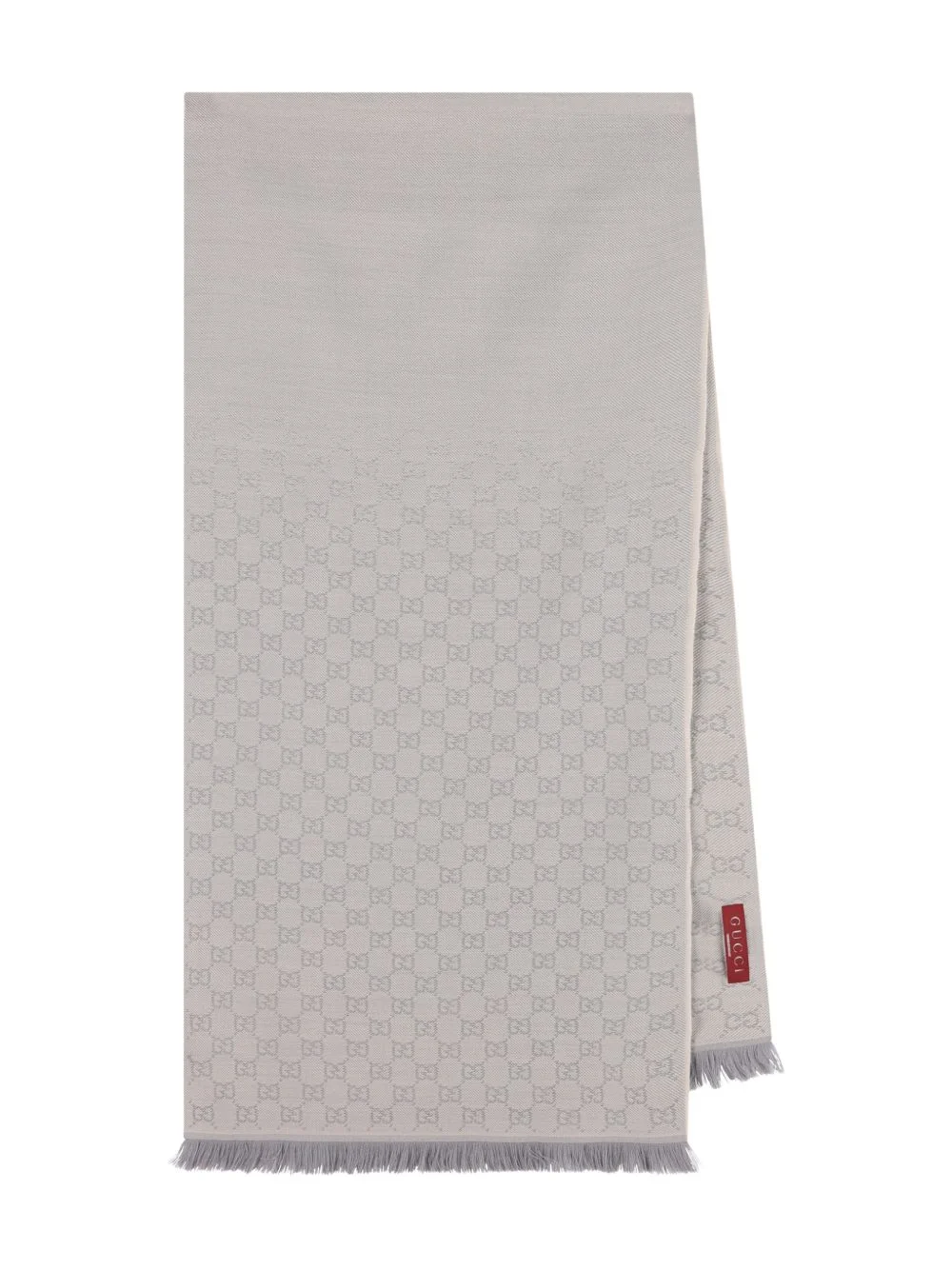 jacquard fringed scarf - 1