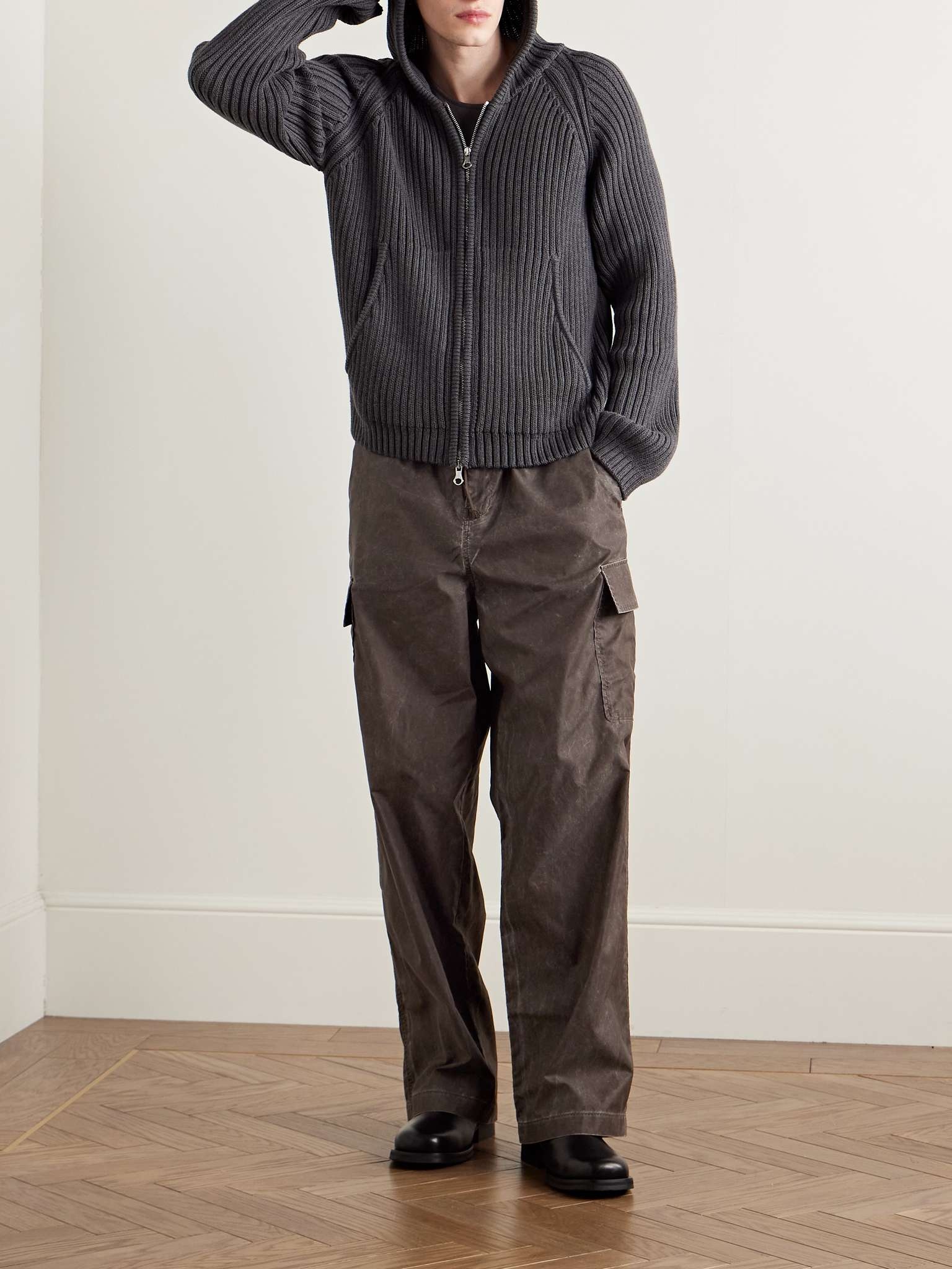 Our Legacy Way Straight-Leg Shell Drawstring Cargo Trousers