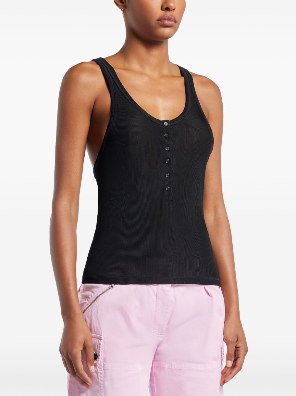 ribbed jersey tank top - 3
