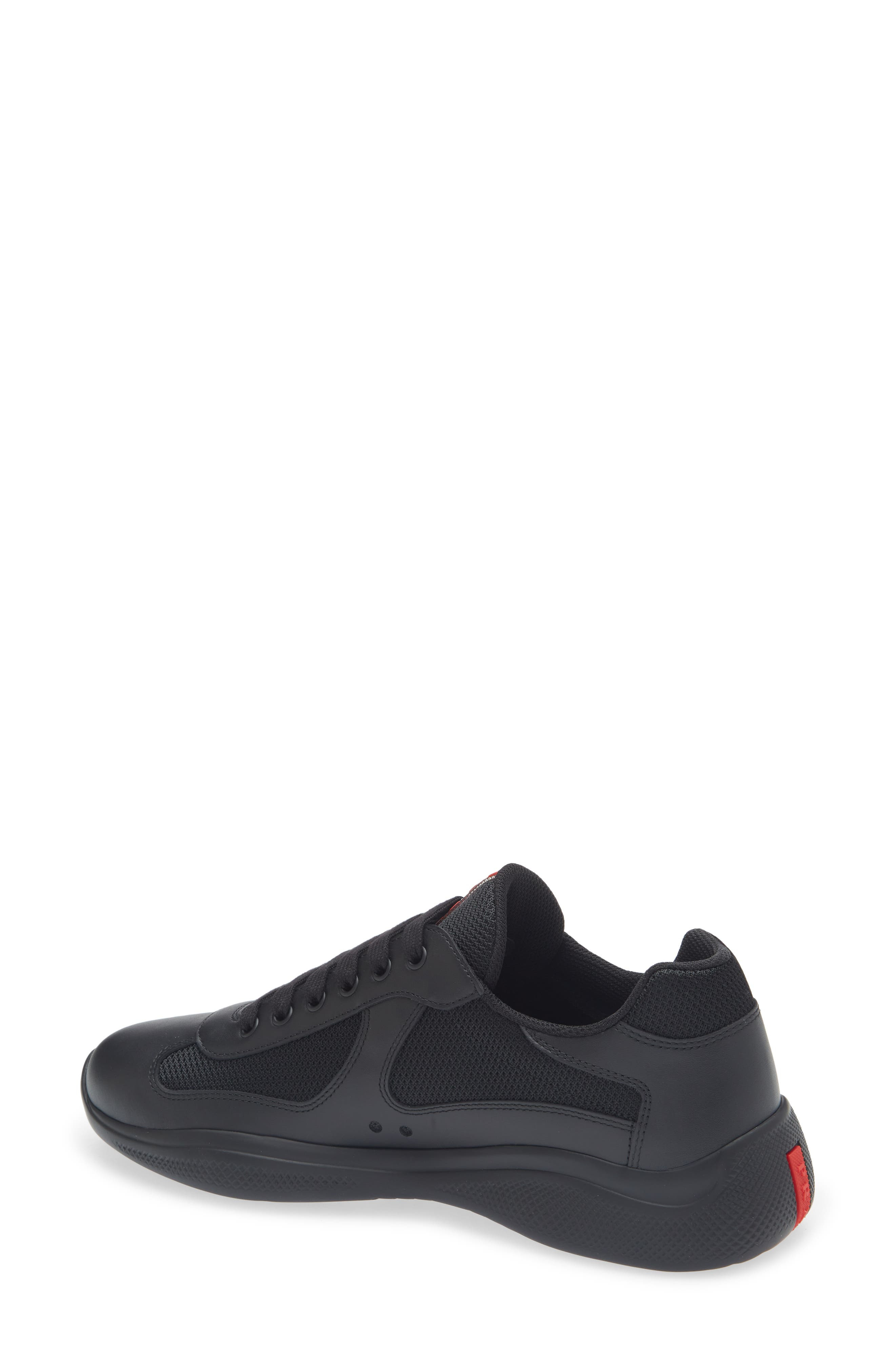 Prada America's Cup Soft Bike Low Top Sneaker in Nero at Nordstrom - 2