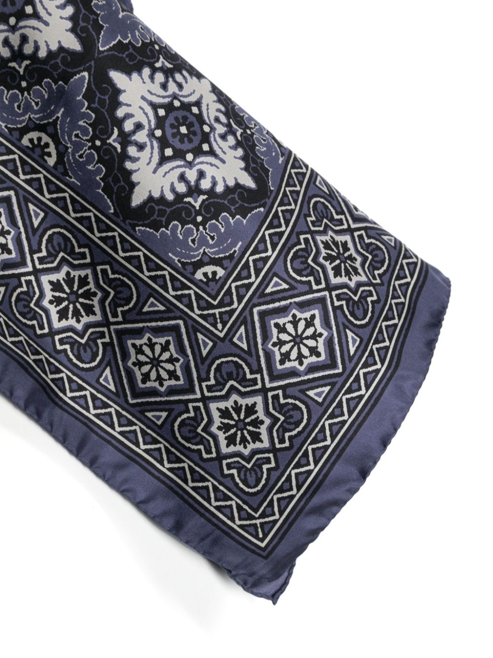 graphic-print silk pocket square - 3