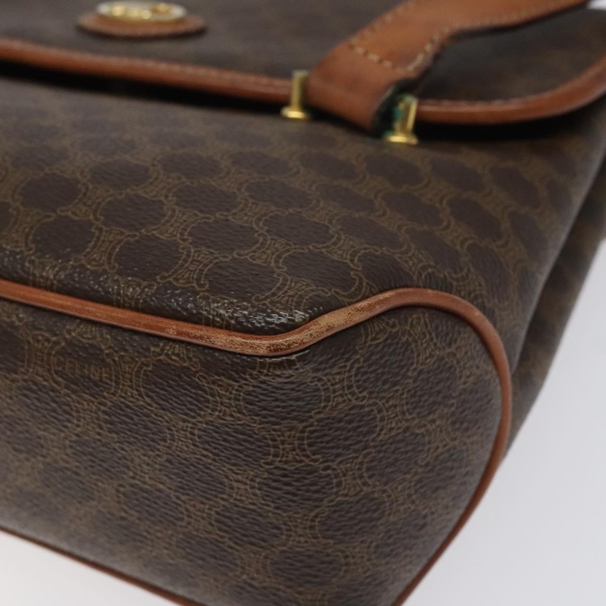 CELINE Macadam Canvas Hand Bag Pvc Leather Brown - 10
