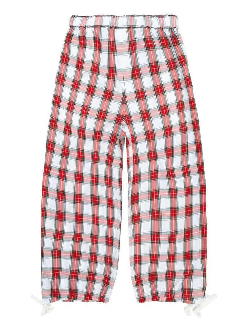 Comme des Garçons GIRL checked drawstring trousers outlook