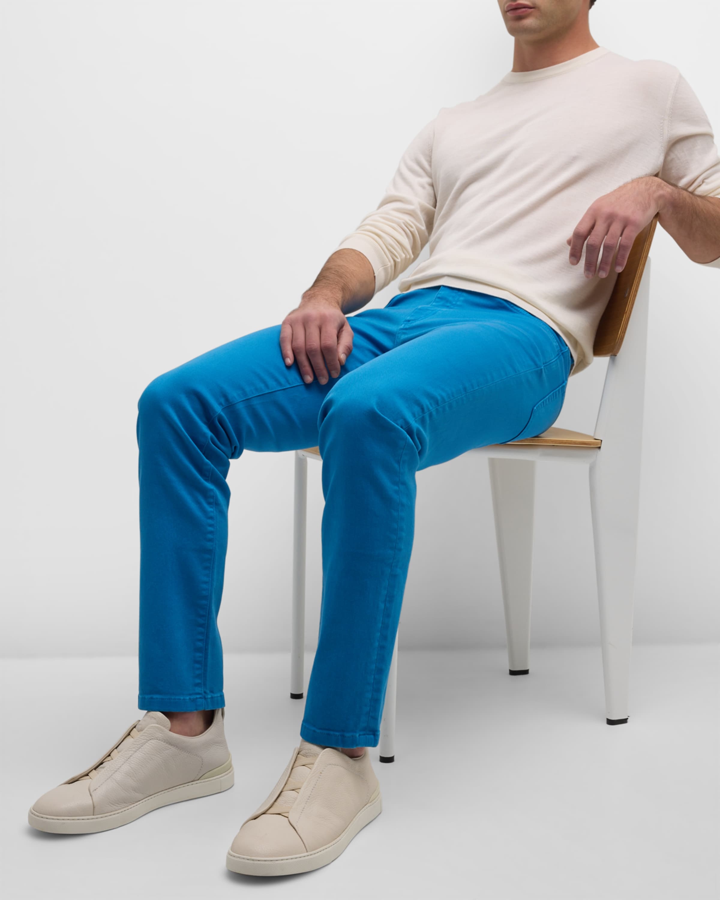Men's Garment-Dyed Straight-Leg Denim Jeans - 4