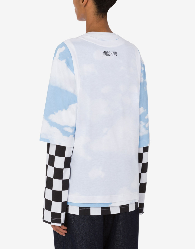 Moschino LIGHTWEIGHT JERSEY T-SHIRT WITH PRINTS outlook