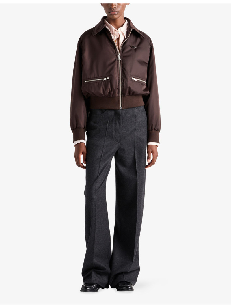 Prada Re-Nylon Pointed-Collar Blouson Jacket outlook