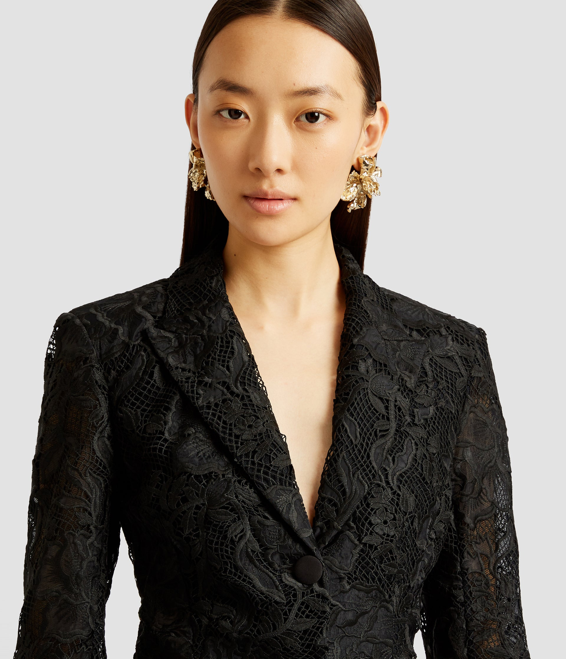 FITTED SINGLE BREASTED BLAZER - 4