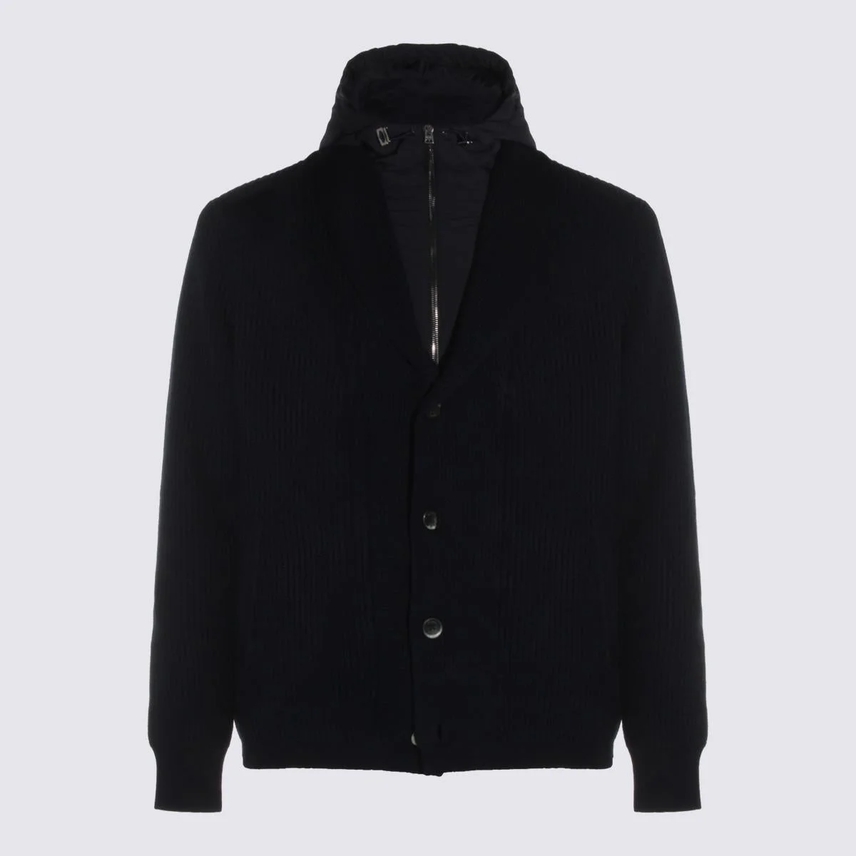 Herno Navy Blue Wool Casual Jacket - 1