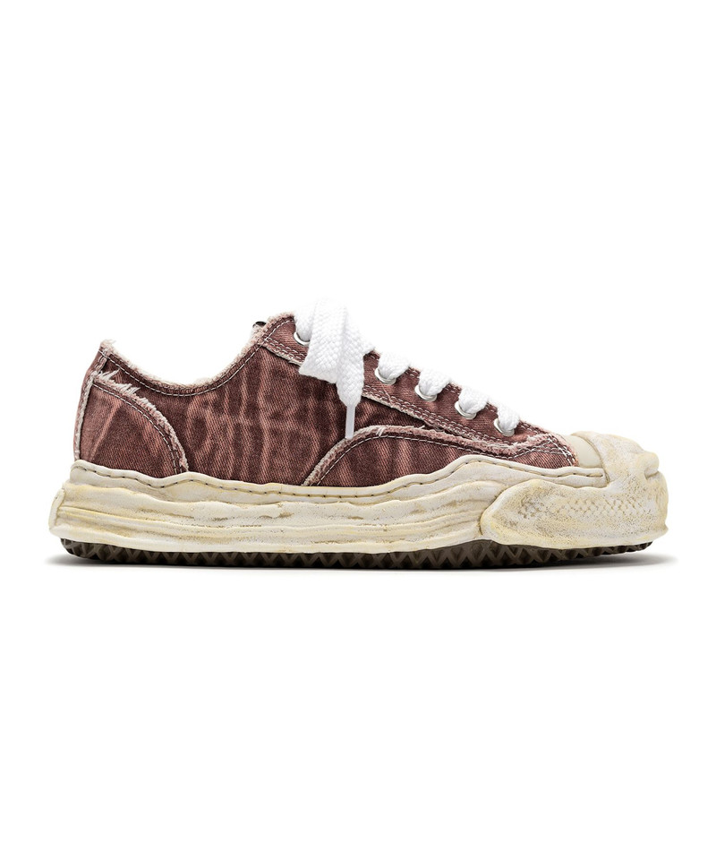 "HANK" OG Sole Bleach-Wash Denim Canvas Low-top Sneaker 18