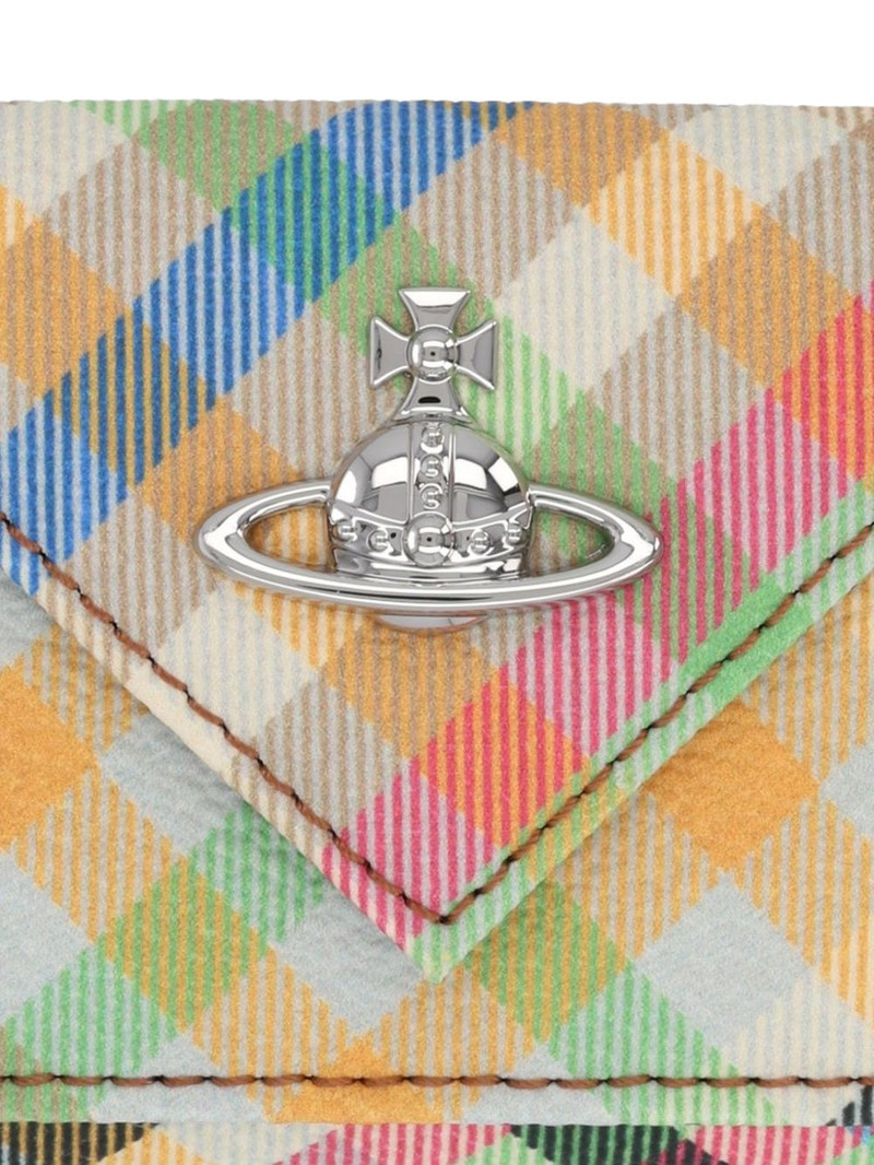 Vivienne Westwood plaid logo wallet outlook