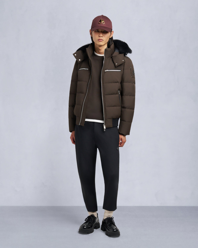 MOOSE KNUCKLES CLOUD SHEARLING TRIM BOMBER JACKET outlook