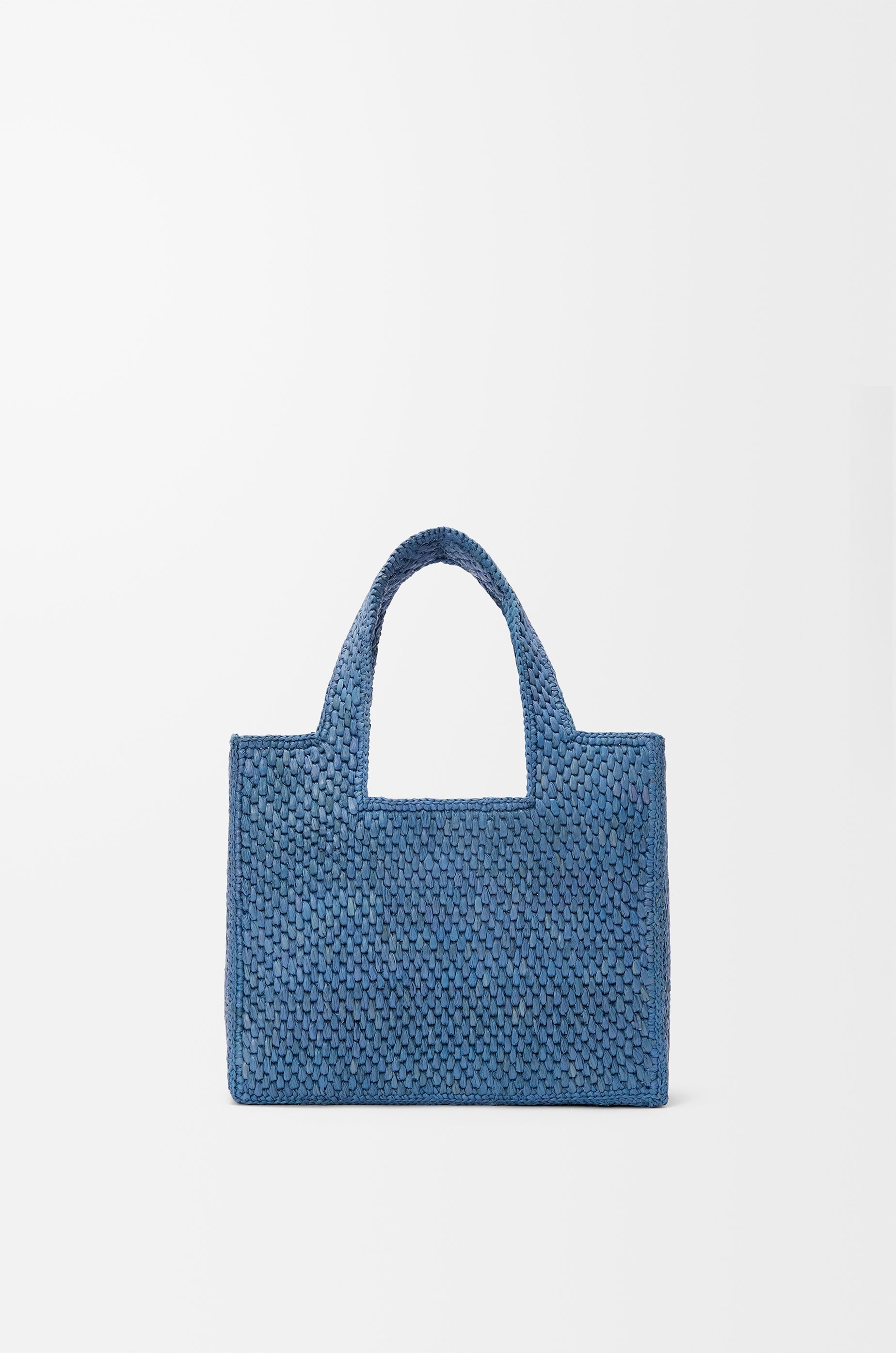 Mini LOEWE Font tote in raffia - 4