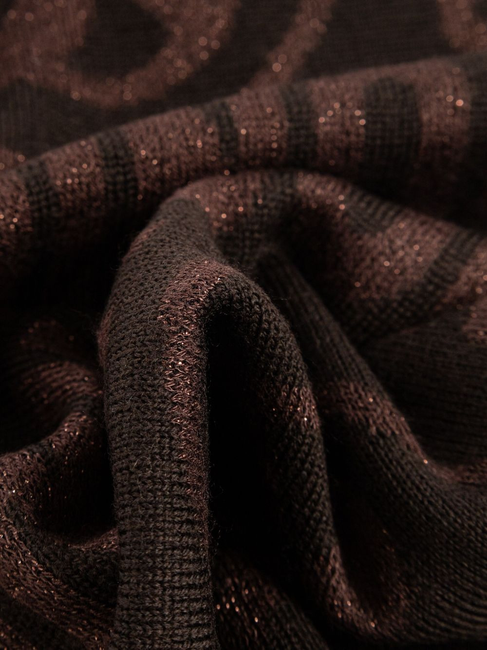 metallic-effect wool scarf - 3