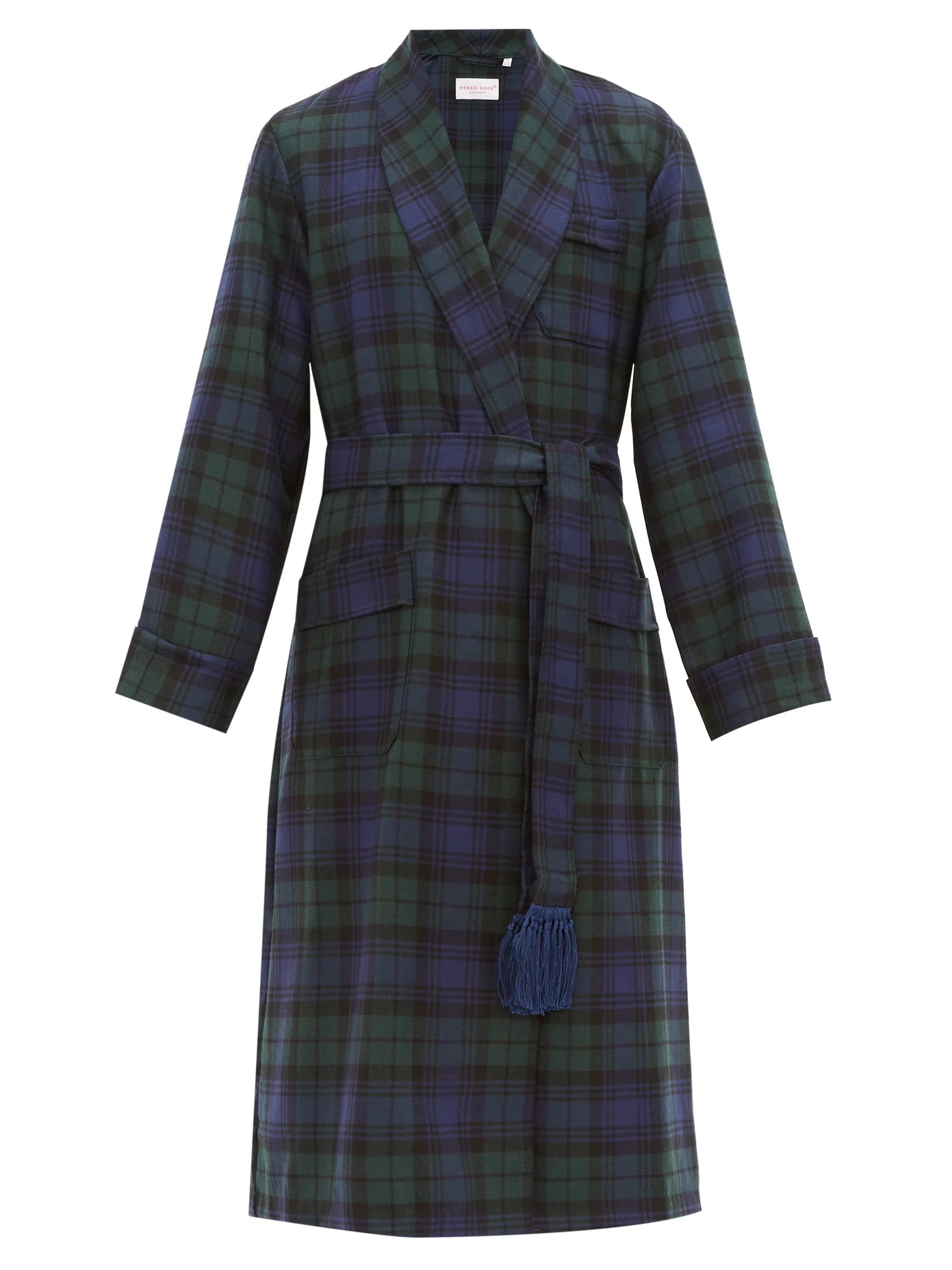 Black Watch tartan-wool dressing gown - 1