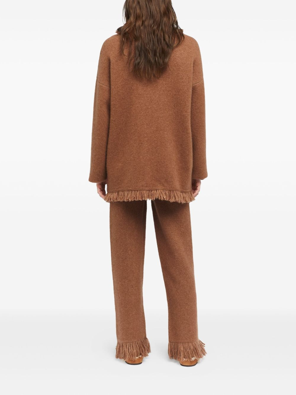Finest fringed belted cardigan - 4