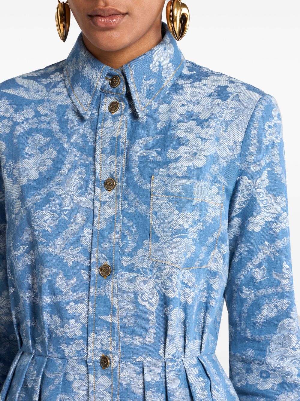 denim shirt dress - 4