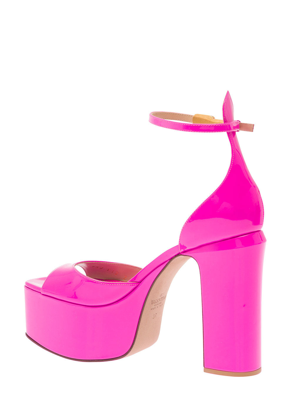 Valentino Garavani Women 'Tan-Go' Fuchsia Décolleté With Platform In Patent Leather Woman - 3