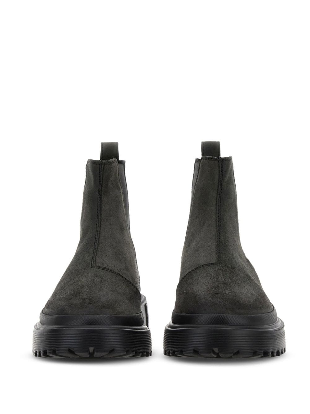 Chelsea round-toe suede boots - 5