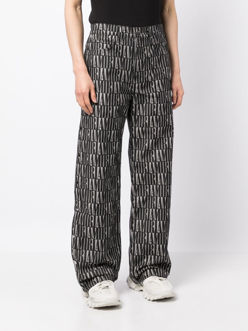 logo-print straight-leg trousers 3