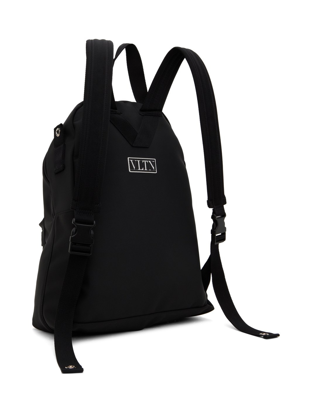 Black 'VLTN' Print Backpack - 3