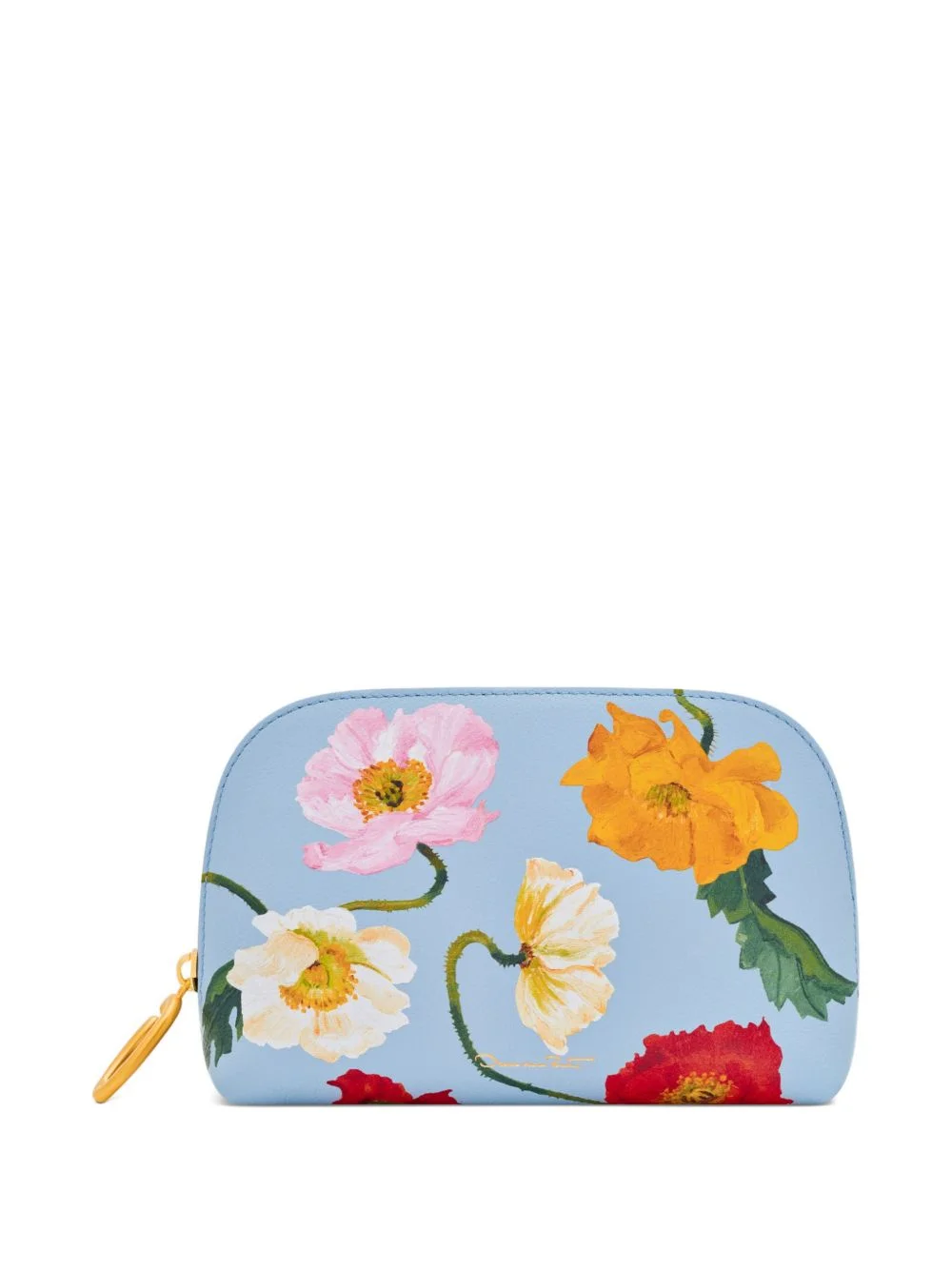 small poppy-printed makeup bag - 1