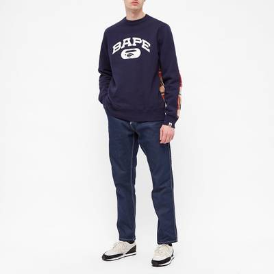 A BATHING APE® A Bathing Ape Bape Check Crew Sweat outlook