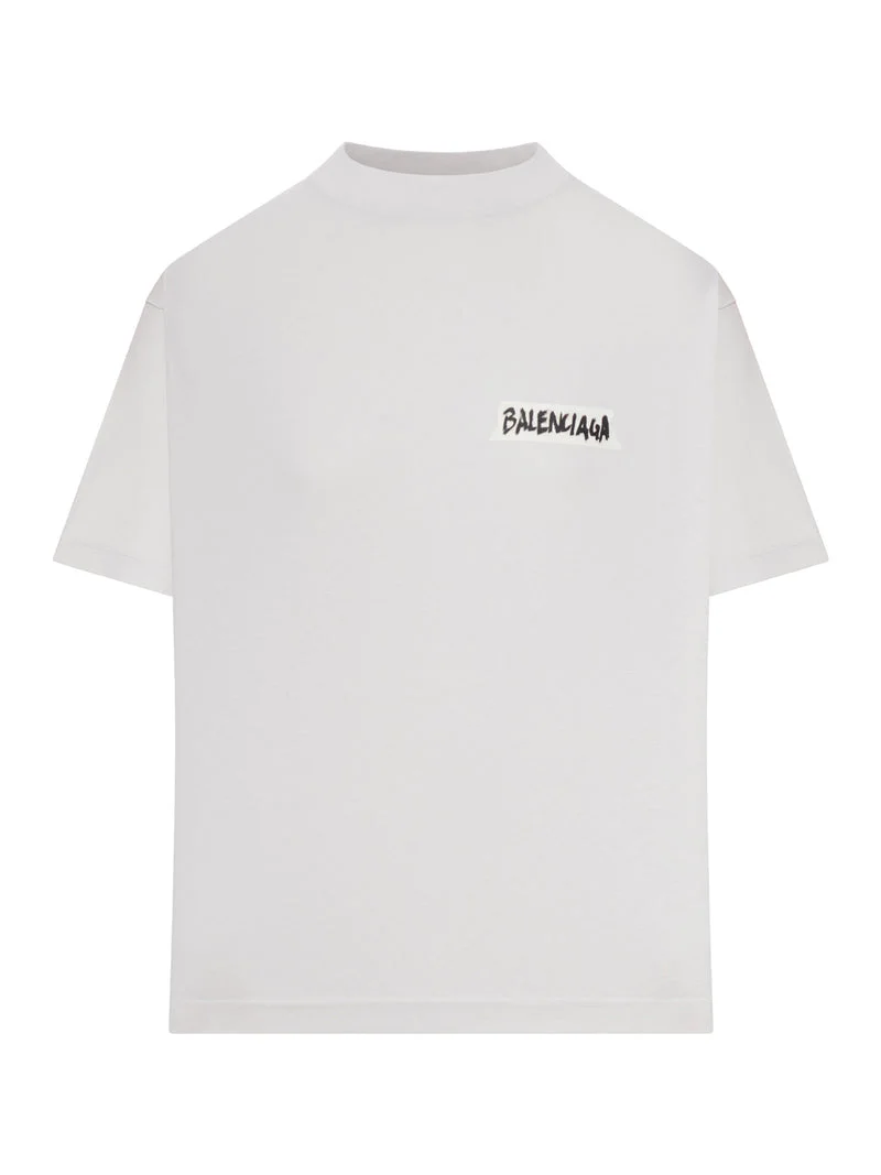 Balenciaga Women Women`S Medium Fit Masking Tape T-Shirt - 1