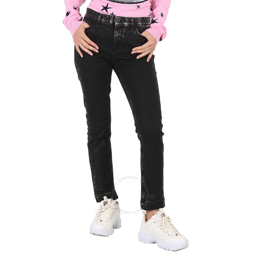 Pinko Ladies Black Sabrina 1 Cropped Skinny Jeans, Wiast Size 27" - 3