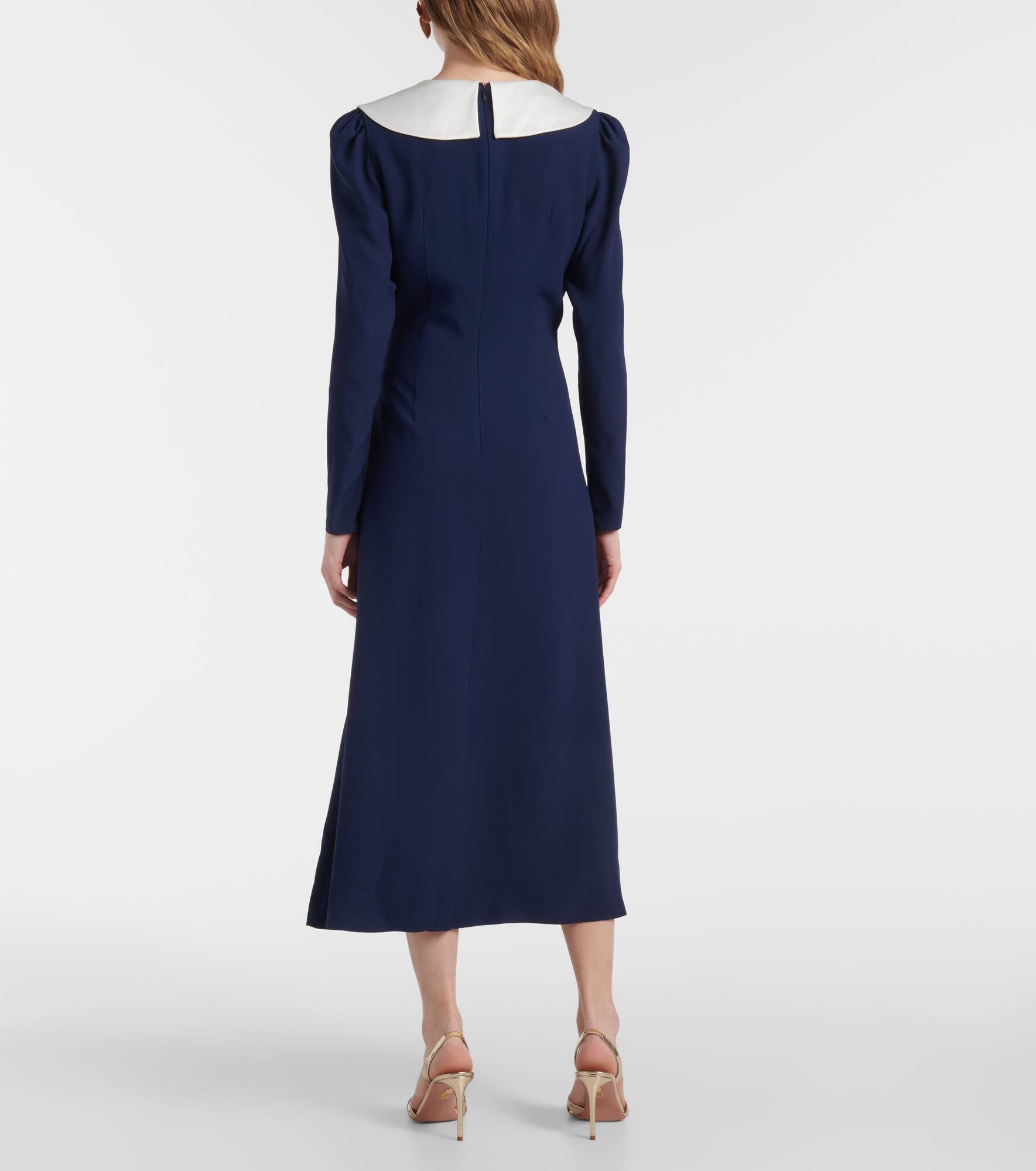 Envers bow-detail satin midi dress - 3