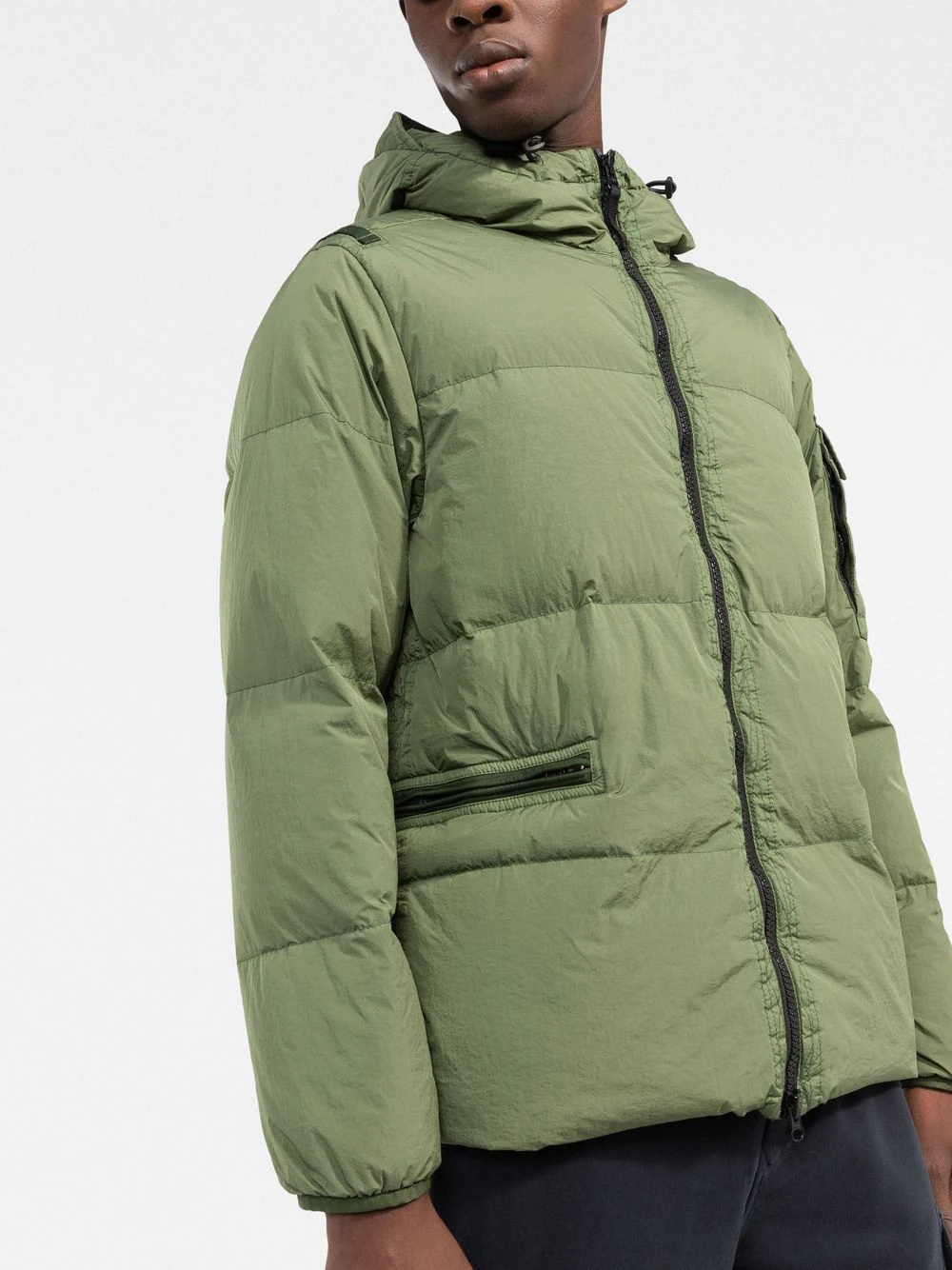 Compass-patch puffer jacket - 3